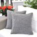 Gracie Oaks Soft Chenille Throw Pillow Covers w/ Stitched Edge Chenille in Gray | 22 H x 22 W in | Wayfair 11BDA90F33E14A8896B42ED787430AB6