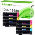 A Aztech 8-Pack Compatible for Xerox 106R03480 Work Centre 6515 Phaser 6510 Toner Cartridge for Xerox 6510N 6510DN 6515N 6515DN (2*Black 2*Cyan 2*Magenta 2*Yellow)