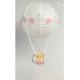 Grey & Pink Safari Jungle Themed Hot Air Balloon Nursery Light Shade