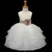 Ekidsbridal Shimmering Organza Ivory Flower Girl Dress Weddings Handmade Summer Easter Dress Special Occasions Pageant Toddler Girl s Clothing Holiday Bridal Baptism 4613S Champagne size 8