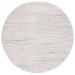 Gray 72 x 72 x 0.79 in Area Rug - Mercury Row® Truex Striped Handmade Area Rug in Ivory/Light Cotton/Wool | 72 H x 72 W x 0.79 D in | Wayfair