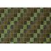 Brown/Green 72 x 48 x 0.35 in Area Rug - Latitude Run® Checkered Machine Woven Wool/Area Rug in Green/Brown /Wool | 72 H x 48 W x 0.35 D in | Wayfair
