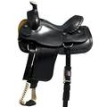 34BH 15 In Western Horse Saddle American Leather Ranch Roping Trail Hilason Black