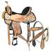 37BH 15 In Hilason Western Horse Barrel Racing Trail American Leather Saddle Tan Tack