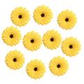 10pcs Daisy Flower Heads Silk Flowers Fabric Flowers Artificial Flowers DIY Accessories Clothing And Wrists Decoration yellow