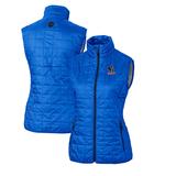 Women's Cutter & Buck Royal Delaware Fightin' Blue Hens Vault Rainier PrimaLoft Eco Full-Zip Puffer Vest