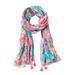 Lilly Pulitzer Accessories | Hpnwot Lilly Pulitzer Cotton Wrap Scarf Fan Sea Pants Resort Cruise 52”X80 | Color: Blue/Pink | Size: 52x80