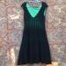 Anthropologie Dresses | Anthropologie Pointelle Sweater Dress, Black Over Green, Tulle Lined Skirt, Sz M | Color: Black/Green | Size: M