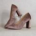 Nine West Shoes | Nine West Pink Blush Velvet Pumps Size 6.5 | Color: Pink | Size: 6.5