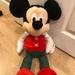 Disney Toys | Holiday Plush Mickey | Color: Green/Red | Size: Osbb
