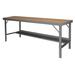 96 x 30 in. 14 Gauge Ergonomic Folding Leg Work Bench with Tempered Hard Board Over Steel Top