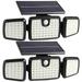 Solar Lights Outdoor 176 LED Wireless Led Solar Motion Sensor Lights Outdoor 3 Heads 270. Wide Angle with 3 Lighting Modes IP65 Waterproof Solar Security Lights for Front Door Yard Garage(2-Pack)