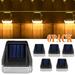 6 Pack Solar Deck Step Lights Outdoor Waterproof Led Wall Light Garden Landscape Step Lamps Yard Patio Fence Stair Solar Lights for Stairs Outdoor Pathway Patio Yard and Fences