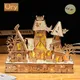 URY-Puzzle 3D de Maison Hantée d'Halloween en Bois Arbre Fantôme Lumière Modèle de Bricolage