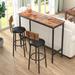 Rustic 3 Piece Bar Table Set with 2 Bar stools