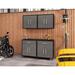 Wade Logan® Aseem 4-Piece Garage Storage Set Manufactured Wood in Gray/Black | 60 H x 56.7 W x 17.72 D in | Wayfair