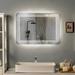 3 Tone LED Touch Sensor Wall Mounted Bathroom Mirror - 27.5 inches L x 20 inches W x 1 inches H