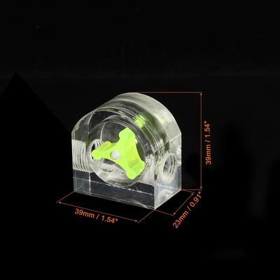 Flow Indicator, Acrylic Water Cooling Monitoring Green Semicircle G1/4