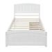 Minimalistic Twin Wood Platform Bed with 2 Drawers Under-bed Storage&Headboard, 79.5''L*41.7''W*37.5''H, 78LBS