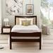 Basics Fresh Twin Size Pine Wood Platform Bed with Headboard&Footboard, 79.8''L*41.9''W*35.4''H, 48.52LBS