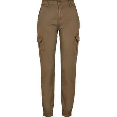 Cargohose URBAN CLASSICS "Urban Classics Damen Ladies High Waist Cargo Pants", Damen, Gr. 29, Normalgrößen, grün (olive), 98% Baumwolle, 2% Elasthan, unifarben, normal, Hosen Image