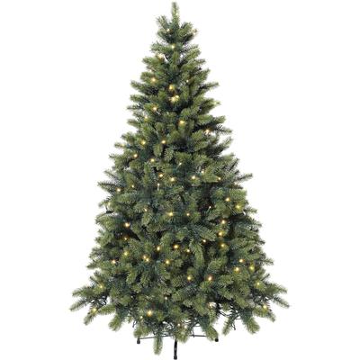Künstlicher Weihnachtsbaum CREATIV DECO "Weihnachtsdeko, künstlicher Christbaum, Tannenbaum", grün, H:120cm Ø:80cm, Polyethylen, Weihnachtsbäume, mit LED-Lichterkette Image