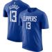 "Men's Nike Paul George Royal LA Clippers Icon 2022/23 Name & Number T-Shirt"