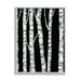 Industries Black White Modern Birch Trees Dark Forest 11 in x 14 in Framed Painting Art Prints by Stupell Home DÃ©cor