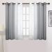 Goory Gray Ombre Sheer Curtains Set of 2 Panels - Gradient Semi Voile Tulle Grommet Top Window Curtains Drapes for Bedroom and Living Room 52 x 96 Inches Long