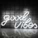 Wanxing Good Vibes LED Neon Light Signs USB Power for Home Bar Bedroom Party Decoration