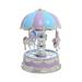 Luxury Carousel Music Box 3 Horses Rotate LED Light Luminous Rotation (Purple)