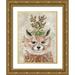 Jacobs Cindy 19x24 Gold Ornate Wood Framed with Double Matting Museum Art Print Titled - Christmas Fox