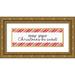 Allen Kimberly 24x11 Gold Ornate Wood Framed with Double Matting Museum Art Print Titled - May Your Christmas be Sweet