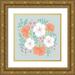 Graham Gia 20x20 Gold Ornate Wood Framed with Double Matting Museum Art Print Titled - Boho Florals I