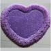 Heart Shaped Shag Area Rug 4-inch Thick Hand Tufted Soft Fuzzy Rug Modern Cute Furry Rug for Boys Girls Upgraded Anti-Skid Carpet for Living Room Bedroom Office Decor 28 x 32 Purple