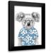 Solti Balazs 18x24 Black Modern Framed Museum Art Print Titled - Summer Koala (Blue)