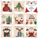 Cheer US Christmas Pillow Covers 18x18 Home Outdoor Decorative Christmas Cotton Linen Throw Pillow Cases for Sofa Cushion Couch Red Santa Claus Pillowcase