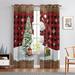 CUH Xmas Grommet Room Darkening Curtain Blackout Window Curtain Thermal Insulated Window Treatments Eyelet Ring Top Window Drapes Style E W:52 xL:84
