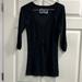 American Eagle Outfitters Sweaters | American Eagle Black 3/4 Sleeve Sweater Tunic - Size Large - Euc | Color: Black | Size: L