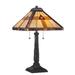 2 Light Tiffany Table Lamp with Geometric Style Geometric Tiffany Table Light Bailey Street Home 71-Bel-1229466