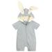 adviicd Bodysuit for Girls Toddler Boys Girls Solid Zipper Hooded Rabbit Bunny Casual Preemie Clothes Boy