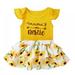 HULKLIFE Baby Cute Hanging Short Sleeve + Woven Printed Short Skirt Two Piece Set