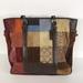 Coach Bags | Coach Patchwork Tote Bag Multi-Color Suede | Color: Red/Tan | Size: Os