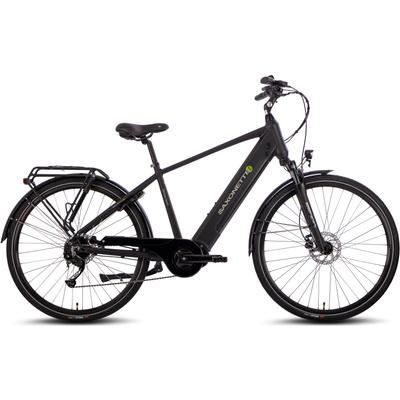E-Bike SAXONETTE "Deluxe Sport Man" E-Bikes Gr. 54 cm, 28 Zoll (71,12 cm), schwarz (schwarz matt) E-Bikes
