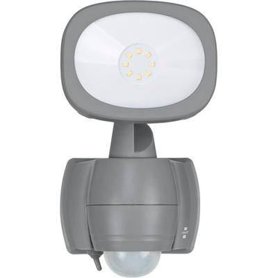 LED Außen-Wandleuchte BRENNENSTUHL "LUFOS", grau (anthrazit, grau, transparent), B:12cm H:21cm L:15cm, Lampen, mit Batterie und Bewegungsmelder Image