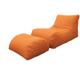 Dmora - Chaise longue de salon moderne, Made in Italy, Fauteuil avec repose-pieds en nylon, Pouf