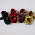 Chaussures de princesse en velours pour enfants chaussures provoqué pour enfants fête de mariage