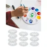 5/10pcs Round Paint Tray Palettes Washable Plastic Paint Pallets DIY Craft Art Painting Palettes