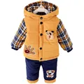 Ensemble de vêtements d'hiver pour bébé garçon veste chaude en duvet et pantalon manteau à manches