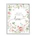 Stupell Industries Do All Things in Love Cottage Mushroom Floral Botanicals by Mollie B. - Floater Frame Textual Art on in Brown/Green/Red | Wayfair